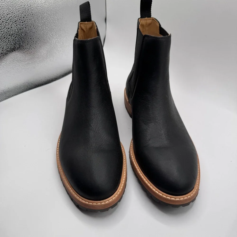 Nisolo Marco Everyday Chelsea Boot Black Leather Men 10 Pull-On‎ Water Resistant
